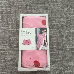 Hello Mello Women's Cherry On Top Pink Pajama Shorts